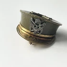 WW2 Sweetheart Locket Pin Brooch Military Artillery Officer's Hat Cap
