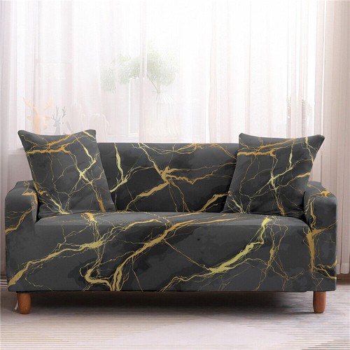 Gold Marble Pattern Mandala Print Sofa Cover All Inclusive Couch Cover Slipcover - Imagen 16 de 18