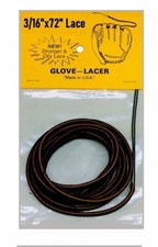 BASEBALL GLOVE LACE REPAIR kit 1 Dark Brown with Lite Edges 3/16x72" Alm lace