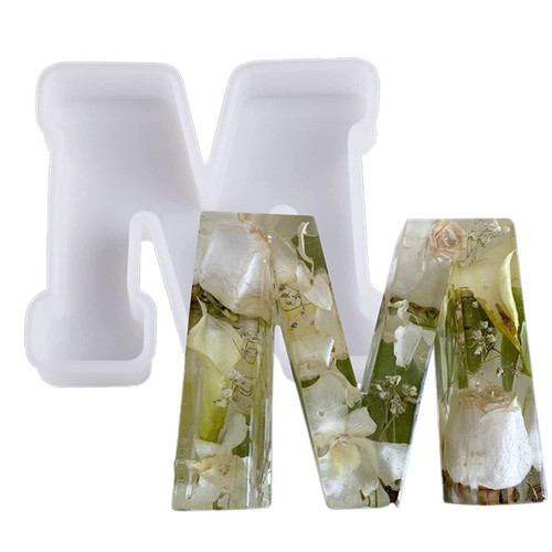26 English Capital Alphabet Letter Resin Mold 3D Silicone Casting Resin Mould - Picture 10 of 35