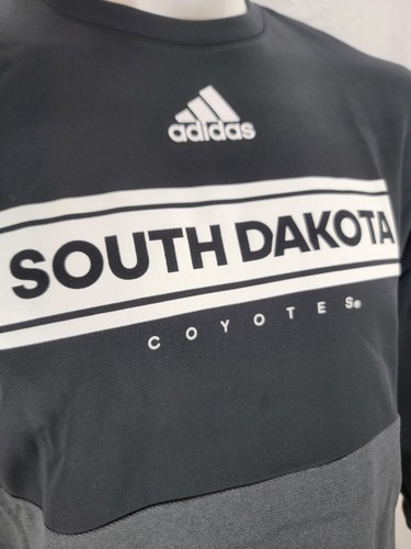 NEW South Dakota Coyotes Black Adidas Team Issue Crew Neck Sweatshirt Men's L - Picture 5 of 8