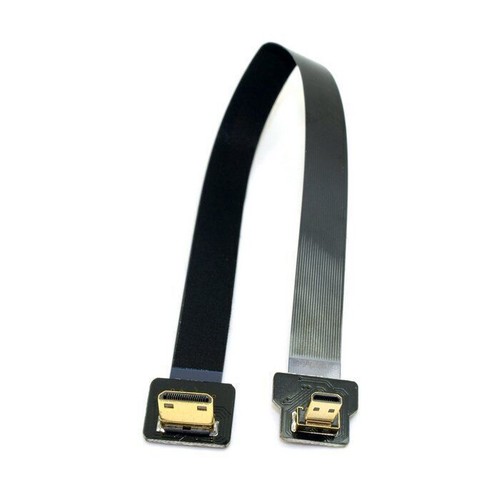 Cable 90D FPV en ángulo descendente Micro HDMI macho a Mini HDMI FPC para fotografía GOPRO - Imagen 3 de 7
