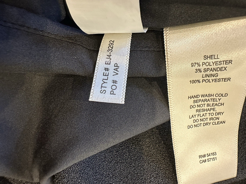 Blazer Eliza J Negro Crepé Cinturón Dobladillo Volantes Vestido Talla 0, NUEVO NUEVO SIN ETIQUETAS - Imagen 18 de 18
