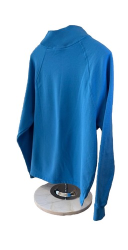 Champion Vintage Pullover Mock Neck Cotton Poly Bright Blue Sweat Shirt XL Unis - Picture 6 of 19