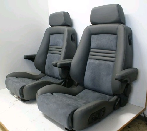 RECARO ERGOMED ES LEDER-ALCANTARA PAAR NEU BEZOGEN MIT KLIMAPAKET MIT ARMLEHNEN