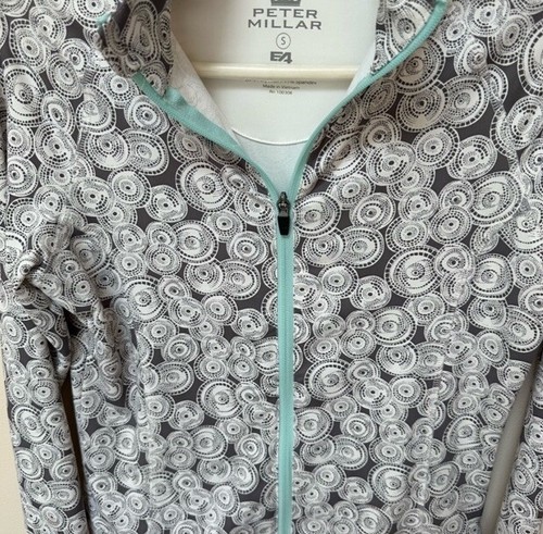 WOMENS PETER MILLAR FULL ZIP ACTIVE GOLF JACKET E4 WICKING UPF 50+ Small Gray - Picture 5 of 13