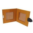 HERMES Paris Photo Frame Natural Black Wood Leather W15.5cm H15cm W/Box Used 