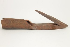 Antique-Bulgarian-Handforged-Iron-Harpoon-Head-19-Century