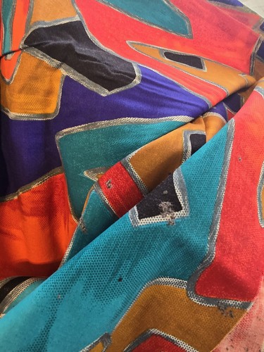 Cranston Print Works Fabric 120" X 42" MODERN AZTEC SOUTHWEST RARE SHOW STOPPER - 第 3/5 張圖片