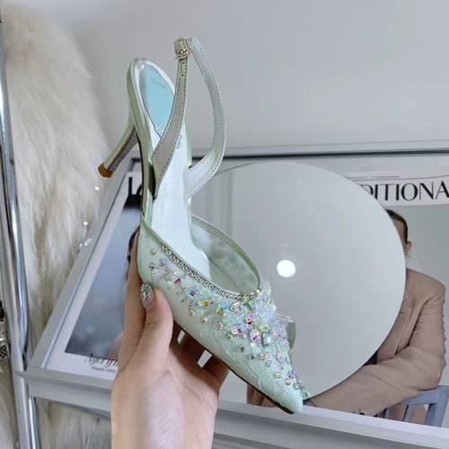 Scarpe donna gioiello pizzo fiori tacco - Foto 27 di 29