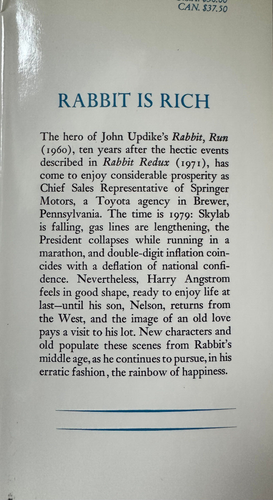 Rabbit is Rich John Updike Limited Edition 1981 (9th Printing) - Bild 5 von 6