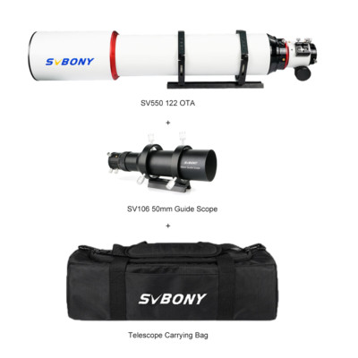SVBONY SV550 122mm Triplet Refractor Telescope APO + SV106 50MM