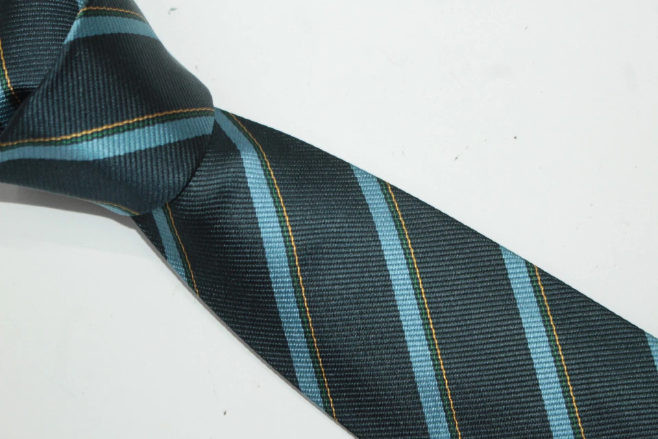 Corbata de seda MILANO ASSICURAZIONI Hecha en Italia F74827 Foto 3 de 4