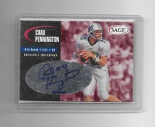 2000 Sage - CHAD PENNINGTON - Autograph Rookie - MARSHALL HERD #d 481/749