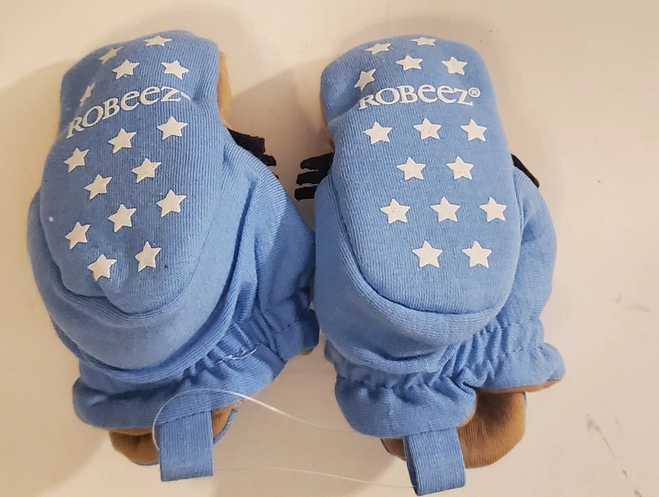 New Robeez Baby Snap Booties Lt Blue Lion SZ 3-6M - Image 4 of 4