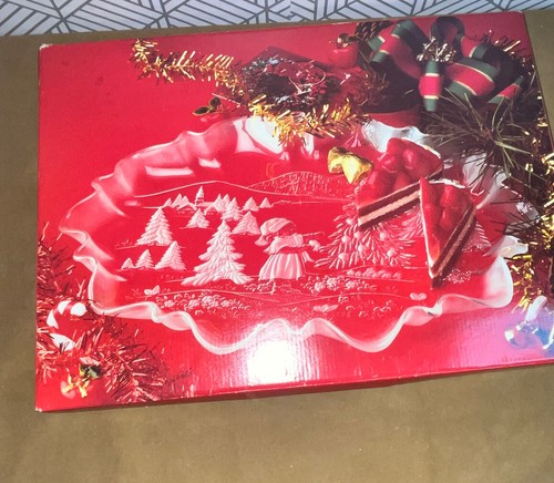Vintage MCM Mikasa “Christmas Story” Large 17” Oval Canape Tray/Plate NIB - Picture 6 of 7