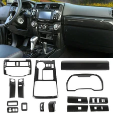 15x Interior Full Set Decor Cover Trim Bezels Kit For 4Runner 10-19 Carbon Fiber