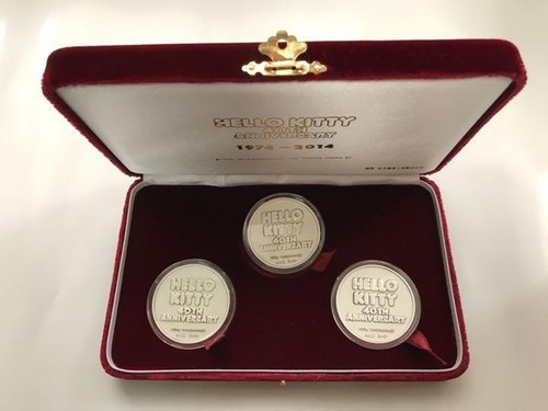 Hello Kitty 40th Anniv. History Medal Sterling Silver Medal Set of 3 1994 JP - Picture 2 of 4