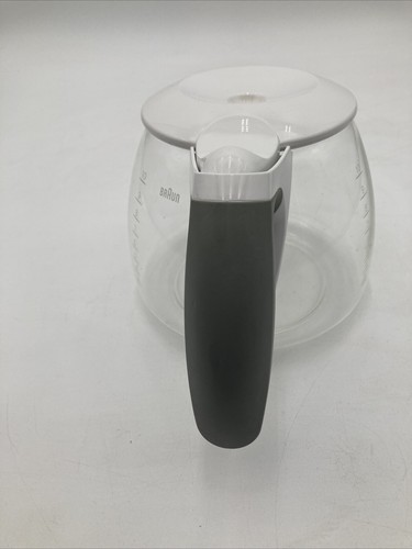 Braun Tipo 3104 Caffettiera Caraffa 10 Tazze con Coperchio Bianco Grigio Rara - Foto 4 di 13