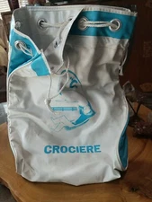 Vintage Cruise, Crociere Vinyl drawstring Tote Bag