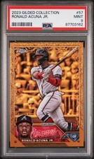 RONALD ACUNA JR 2023 TOPPS CHROME GILDED COLLECTION #57  PSA 9 MINT 51/99!
