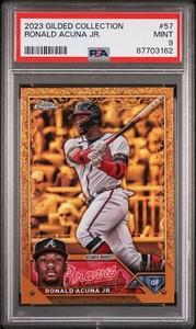 RONALD ACUNA JR 2023 TOPPS CHROME GILDED COLLECTION #57  PSA 9 MINT 51/99!