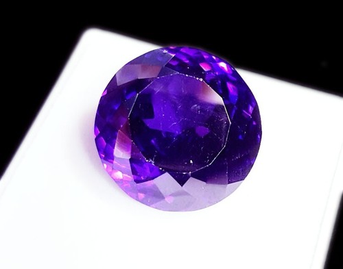 Purple Zircon Round Shape 72.00 Ct Certified Loose Gemstone With Free Gift - Picture 4 of 12