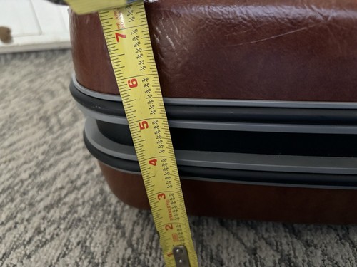 Vintage Samsonite Silhouette Large Brown Hard Shell Suitcase No Key - Picture 13 of 13