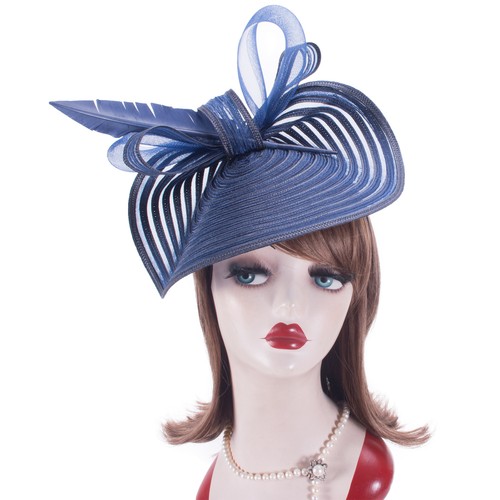 Damen Kentucky Derby Fascinator Kirche Rennmütze Stirnband Kopfstück T428 - Bild 4 von 28