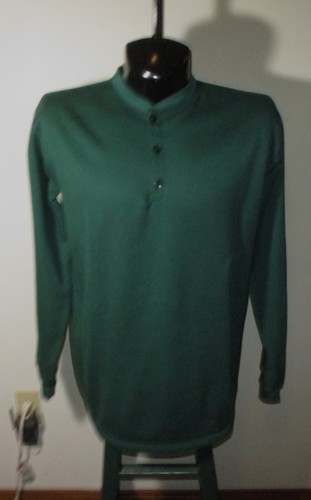 Herren L.L. Bohnengrün Fleece Langarm Henley Jersey Größe XL Tall Neu ohne Etikett