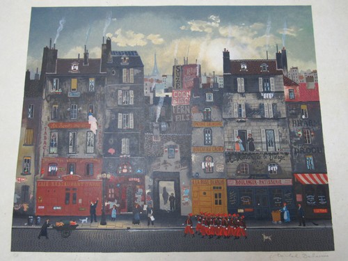 Michel Delacroix Paris Soldiers Unidentified Lithograph Hand Signed - Picture 9 of 10