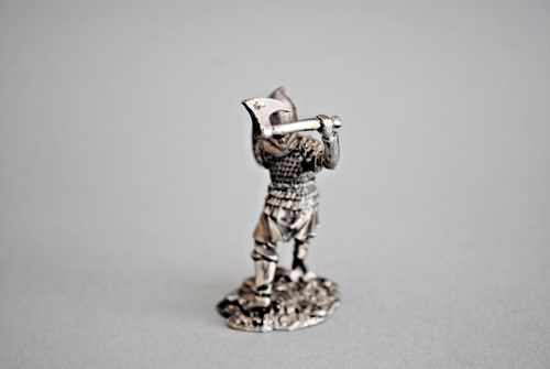Ritterfigur Zinn / Ritter Kämpfend / Höhe 65 mm ( J 37 ) - Bild 5 von 9