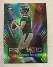 2023 Prizm Football Prizmatic Insert Aaron Rodgers Green Prizm #8 New York Jets