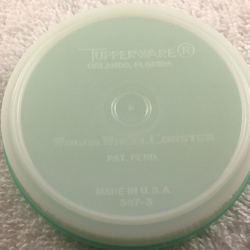 Vintage Tupperware Round Pastel Wagon Wheel Coasters 5 in Set Caddy Rack Holder - Picture 3 of 5