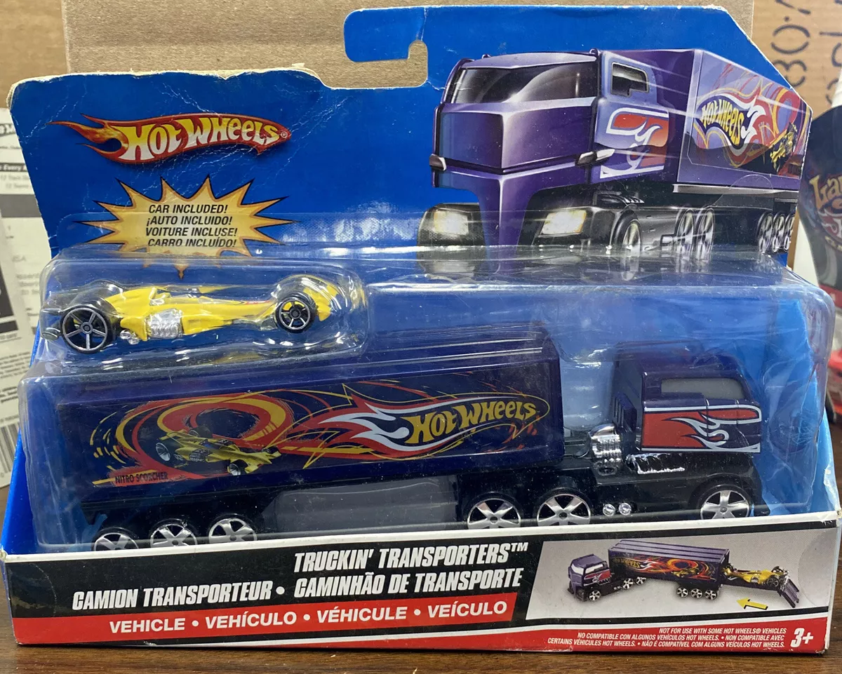 HOT WHEELS TRUCKIN CAR TRANSPORTERS DIE-CAST CAMION TRANSPORTER 2007