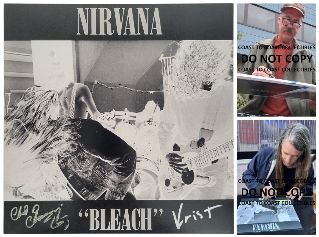 Krist Novoselic signed Nirvana Nevermind 12x12 album photo COA proof autographed STAR Krist Novoselic signed Nirvana Nevermind 12x12 album photo COA proof autographed STAR