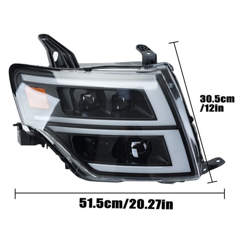 1Pair LED Headlight For 2009-2021 Mitsubishi Pajero Montero V93 V97 Dynamic - Picture 3 of 19