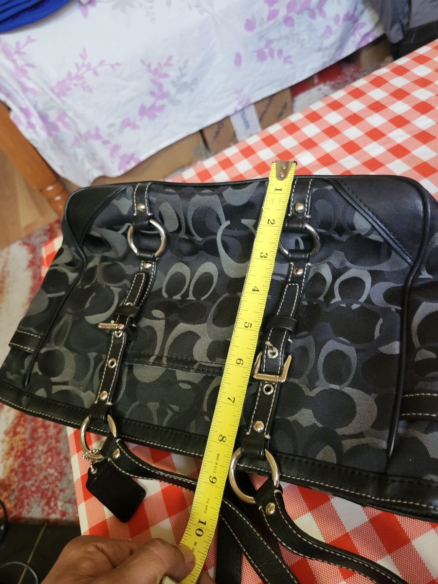 NEW WITHOUT TAGS A Black Coach Signature Hand Bag. F15669 | eBay
