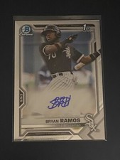 2021 Bowman Chrome Bryan Ramos Non Refractor Auto White Sox Top 100 MLB Debut