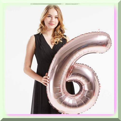 Shimmering 66th Birthday Celebration Kit: Rose Gold F 66 Helium Jumbo Digital Nu - Bild 3 von 6
