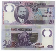 MOZAMBIQUE 20 METICAIS 2011 PICK 149 POLYMER UNC