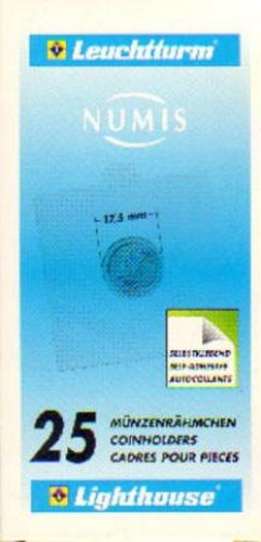Lighthouse Matrix Self Adhesive 2x2 Coin Flips Holders White 17.5mm Pack of 25 - Picture 6 of 6