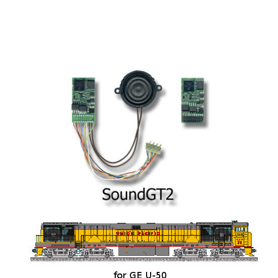 GE U50 double Diesel Sound GT2 DCC decoder for GE U50, Athearn Genesis, or brass GE U50 double Diesel Sound GT2 DCC decoder for GE U50, Athearn Genesis, or brass