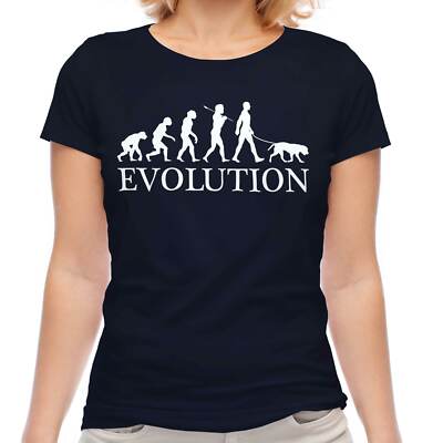 RETRIEVER EVOLUTION OF MAN LADIES T-SHIRT TEE TOP DOG LOVER GIFT WALKER WALKING