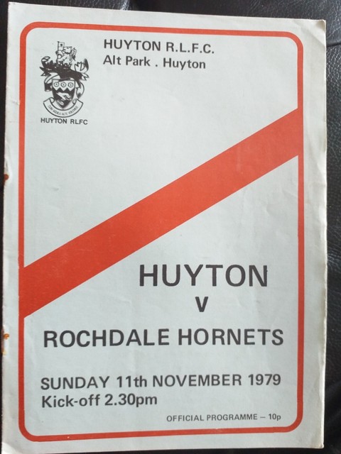 Huyton v Rochdale Hornets 1979 at Alt Park Writing free. BA8675 Huyton v Rochdale Hornets 1979 at Alt Park Writing free. BA8675