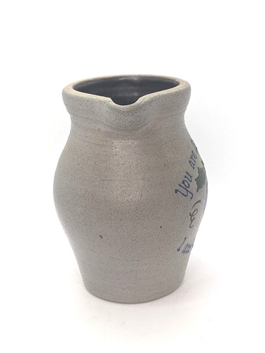 Rockdale Union Salt Glaze JUG 1 Quart Pitcher Stoneware Pottery Blue Grapes - Picture 2 of 7