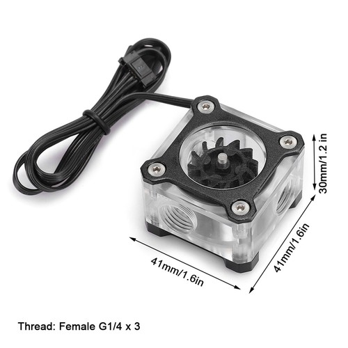 R3 RGB Colorful Computer Water‑Cooling Water Meter G1/4 Female Thread - Afbeelding 9 van 12