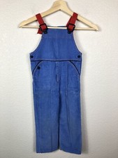 Carters Boys Curduroy Overalls Bib Overalls Baby Blue size 4T USA Made Vtg