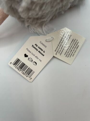 New Jellycat YUMMY MOUSE Soft Plush Rodent Rat Mini Grey Gray Lovey Tags - Picture 10 of 10