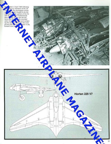 MONOGRAM CLOSE-UP 12 HORTEN Ho229 WW2 GERMAN LUFTWAFFE FLYING WING JET FIGHTER - Picture 5 of 5